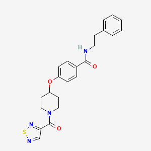 N-(2-phenylethyl)-4-{[1-(1,2,5-thiadiazol-3-ylcarbonyl)-4-piperidinyl]oxy}benzamide