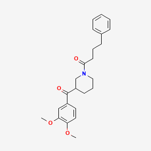 molecular formula C24H29NO4 B6052227 (3,4-dimethoxyphenyl)[1-(4-phenylbutanoyl)-3-piperidinyl]methanone 