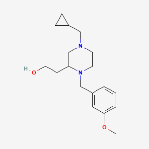 2-[4-(cyclopropylmethyl)-1-(3-methoxybenzyl)-2-piperazinyl]ethanol