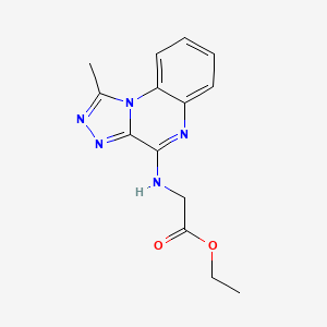 molecular formula C14H15N5O2 B6052264 ethyl N-(1-methyl[1,2,4]triazolo[4,3-a]quinoxalin-4-yl)glycinate 