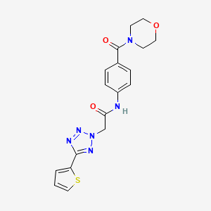 N-[4-(morpholin-4-ylcarbonyl)phenyl]-2-[5-(2-thienyl)-2H-tetrazol-2-yl]acetamide