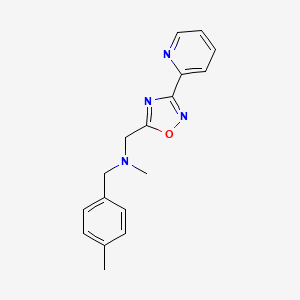 N-methyl-1-(4-methylphenyl)-N-{[3-(2-pyridinyl)-1,2,4-oxadiazol-5-yl]methyl}methanamine