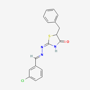 3-chlorobenzaldehyde (5-benzyl-4-oxo-1,3-thiazolidin-2-ylidene)hydrazone