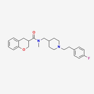 N-({1-[2-(4-fluorophenyl)ethyl]-4-piperidinyl}methyl)-N-methyl-3-chromanecarboxamide