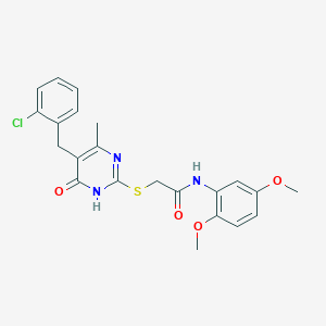 2-{[5-(2-chlorobenzyl)-4-hydroxy-6-methyl-2-pyrimidinyl]thio}-N-(2,5-dimethoxyphenyl)acetamide