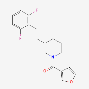 molecular formula C18H19F2NO2 B6052316 3-[2-(2,6-difluorophenyl)ethyl]-1-(3-furoyl)piperidine 