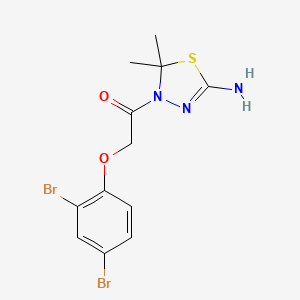 4-[(2,4-dibromophenoxy)acetyl]-5,5-dimethyl-4,5-dihydro-1,3,4-thiadiazol-2-amine