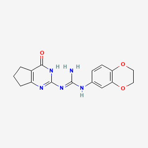 N-(2,3-dihydro-1,4-benzodioxin-6-yl)-N'-(4-oxo-4,5,6,7-tetrahydro-1H-cyclopenta[d]pyrimidin-2-yl)guanidine