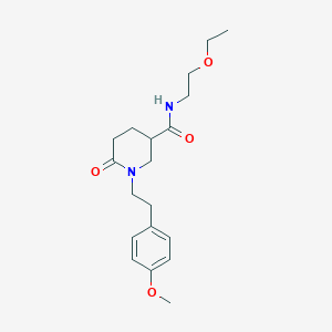 N-(2-ethoxyethyl)-1-[2-(4-methoxyphenyl)ethyl]-6-oxo-3-piperidinecarboxamide