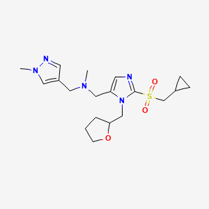 1-[2-[(cyclopropylmethyl)sulfonyl]-1-(tetrahydro-2-furanylmethyl)-1H-imidazol-5-yl]-N-methyl-N-[(1-methyl-1H-pyrazol-4-yl)methyl]methanamine