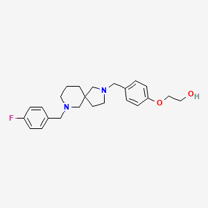 molecular formula C24H31FN2O2 B6052384 2-(4-{[7-(4-fluorobenzyl)-2,7-diazaspiro[4.5]dec-2-yl]methyl}phenoxy)ethanol 