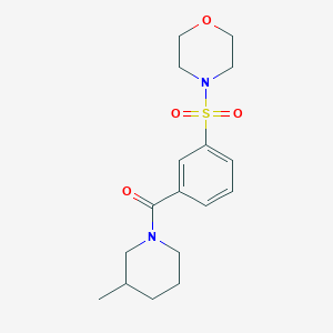 molecular formula C17H24N2O4S B6052388 4-({3-[(3-methyl-1-piperidinyl)carbonyl]phenyl}sulfonyl)morpholine 