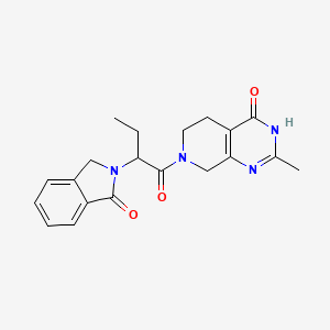 2-methyl-7-[2-(1-oxo-1,3-dihydro-2H-isoindol-2-yl)butanoyl]-5,6,7,8-tetrahydropyrido[3,4-d]pyrimidin-4(3H)-one
