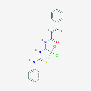 N-{1-[(anilinocarbonothioyl)amino]-2,2,2-trichloroethyl}-3-phenylacrylamide