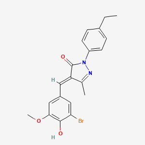 4-(3-bromo-4-hydroxy-5-methoxybenzylidene)-2-(4-ethylphenyl)-5-methyl-2,4-dihydro-3H-pyrazol-3-one