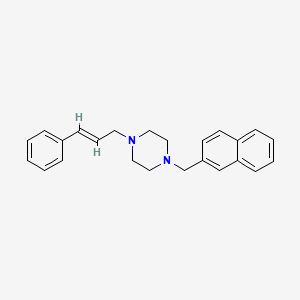 molecular formula C24H26N2 B6052437 1-(2-naphthylmethyl)-4-(3-phenyl-2-propen-1-yl)piperazine 