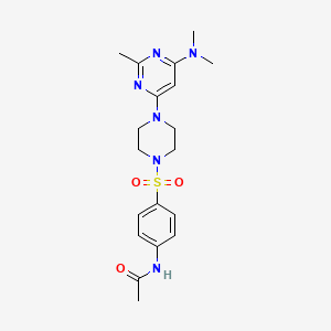 N-[4-({4-[6-(dimethylamino)-2-methyl-4-pyrimidinyl]-1-piperazinyl}sulfonyl)phenyl]acetamide