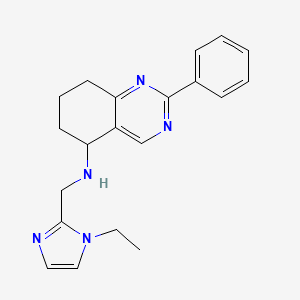 molecular formula C20H23N5 B6052451 N-[(1-ethyl-1H-imidazol-2-yl)methyl]-2-phenyl-5,6,7,8-tetrahydro-5-quinazolinamine 