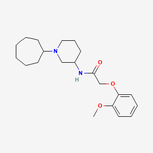 molecular formula C21H32N2O3 B6052462 N-(1-cycloheptyl-3-piperidinyl)-2-(2-methoxyphenoxy)acetamide 