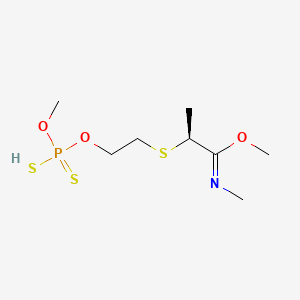 molecular formula C8H18NO3PS3 B605248 Phosphorodithioic acid, O,O-dimethyl S-(2-((1-methyl-2-(methylamino)-2-oxoethyl)thio)ethyl) ester CAS No. 757-87-9