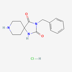molecular formula C14H18ClN3O2 B6052486 3-benzyl-1,3,8-triazaspiro[4.5]decane-2,4-dione hydrochloride 