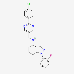 N-{[2-(4-chlorophenyl)-5-pyrimidinyl]methyl}-1-(2-fluorophenyl)-4,5,6,7-tetrahydro-1H-indazol-4-amine