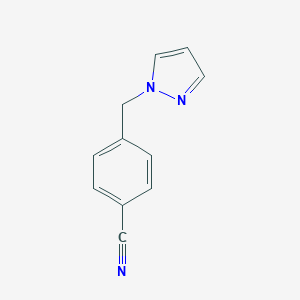 molecular formula C11H9N3 B060525 4-(1H-pyrazol-1-ylmethyl)benzonitrile CAS No. 179057-34-2