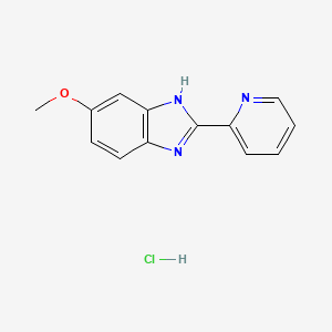 molecular formula C13H12ClN3O B605250 5-Methoxy-2-pyridin-2-yl-1H-benzoimidazole CAS No. 63053-14-5