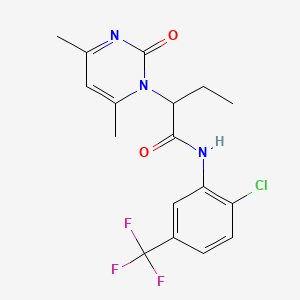 N-[2-chloro-5-(trifluoromethyl)phenyl]-2-(4,6-dimethyl-2-oxo-1(2H)-pyrimidinyl)butanamide