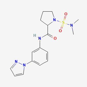 1-[(dimethylamino)sulfonyl]-N-[3-(1H-pyrazol-1-yl)phenyl]prolinamide