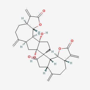 molecular formula C30H34O7 B605252 Ainsliadimer A CAS No. 1039431-94-1