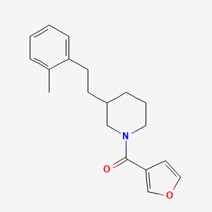molecular formula C19H23NO2 B6052525 1-(3-furoyl)-3-[2-(2-methylphenyl)ethyl]piperidine 