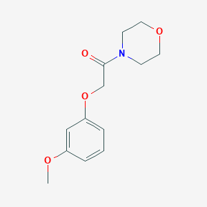 molecular formula C13H17NO4 B6052534 4-[(3-methoxyphenoxy)acetyl]morpholine 