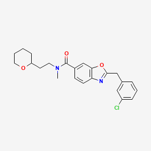 2-(3-chlorobenzyl)-N-methyl-N-[2-(tetrahydro-2H-pyran-2-yl)ethyl]-1,3-benzoxazole-6-carboxamide