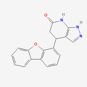 molecular formula C18H13N3O2 B6052541 4-dibenzo[b,d]furan-4-yl-2,4,5,7-tetrahydro-6H-pyrazolo[3,4-b]pyridin-6-one 