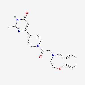 molecular formula C21H26N4O3 B6052549 6-[1-(2,3-dihydro-1,4-benzoxazepin-4(5H)-ylacetyl)piperidin-4-yl]-2-methylpyrimidin-4(3H)-one 