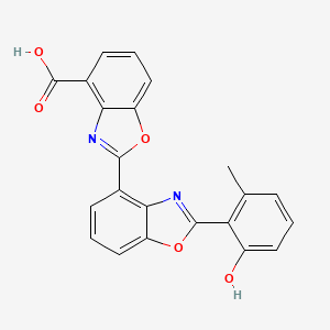 molecular formula C22H14N2O5 B605255 (2,4'-联苯并恶唑)-4-羧酸, 2'-(2-羟基-6-甲苯基)- CAS No. 339300-34-4