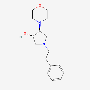 molecular formula C16H24N2O2 B6052599 (3S*,4S*)-4-(4-morpholinyl)-1-(2-phenylethyl)-3-pyrrolidinol 
