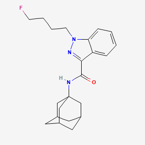 molecular formula C22H28FN3O B605260 N-(金刚烷-1-基)-1-(4-氟丁基)-1H-吲唑-3-甲酰胺 CAS No. 1445580-39-1