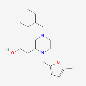 molecular formula C18H32N2O2 B6052610 2-{4-(2-ethylbutyl)-1-[(5-methyl-2-furyl)methyl]-2-piperazinyl}ethanol 