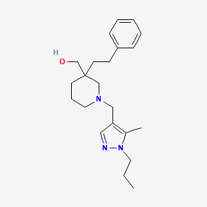 [1-[(5-methyl-1-propyl-1H-pyrazol-4-yl)methyl]-3-(2-phenylethyl)-3-piperidinyl]methanol