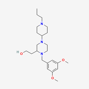 molecular formula C23H39N3O3 B6052618 2-[1-(3,5-dimethoxybenzyl)-4-(1-propyl-4-piperidinyl)-2-piperazinyl]ethanol 