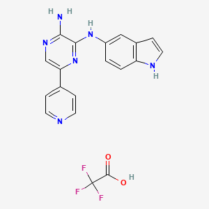 molecular formula C19H15F3N6O2 B605263 AKN-028三氟乙酸盐 CAS No. 1175017-91-0