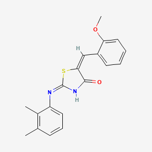 molecular formula C19H18N2O2S B6052633 2-[(2,3-dimethylphenyl)amino]-5-(2-methoxybenzylidene)-1,3-thiazol-4(5H)-one 