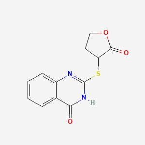 molecular formula C12H10N2O3S B6052644 2-[(2-oxotetrahydro-3-furanyl)thio]-4(3H)-quinazolinone 