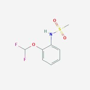 molecular formula C8H9F2NO3S B6052662 N-[2-(difluoromethoxy)phenyl]methanesulfonamide 
