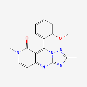 molecular formula C17H15N5O2 B6052677 9-(2-methoxyphenyl)-2,7-dimethylpyrido[4,3-d][1,2,4]triazolo[1,5-a]pyrimidin-8(7H)-one 