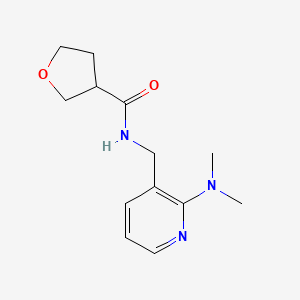 molecular formula C13H19N3O2 B6052678 N-{[2-(dimethylamino)-3-pyridinyl]methyl}tetrahydro-3-furancarboxamide 