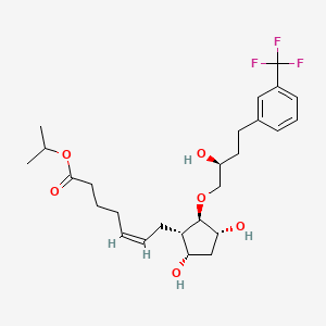 molecular formula C26H37F3O6 B605269 5-Heptenoic acid, 7-((1S,2R,3R,5S)-3,5-dihydroxy-2-((2S)-2-hydroxy-4-(3-(trifluoromethyl)phenyl)butoxy)cyclopentyl)-, 1-methylethyl ester, (5Z)- CAS No. 228729-65-5