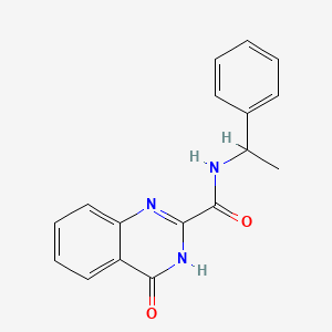 molecular formula C17H15N3O2 B6052704 4-oxo-N-(1-phenylethyl)-3,4-dihydro-2-quinazolinecarboxamide 